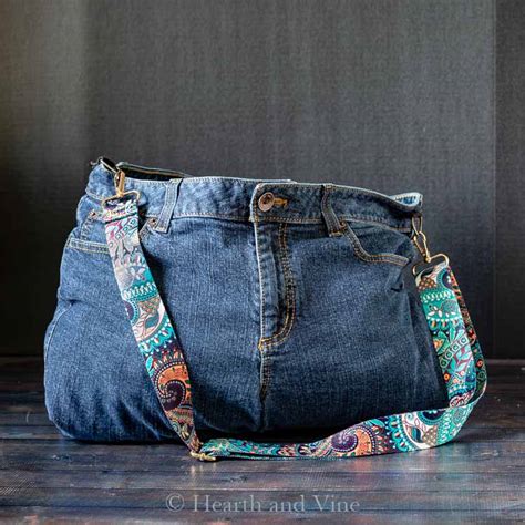 purse made out of jeans